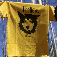 I believe. / Silver t-shirt (yellow)